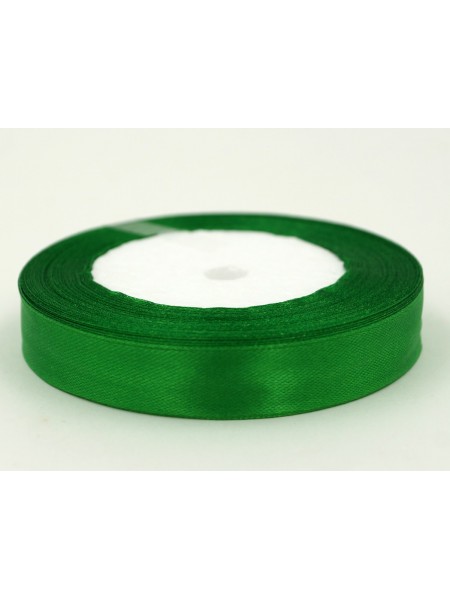 Лента атлас 1,5 см х25 ярд цвет темно-зеленый № 127 HS-50-2