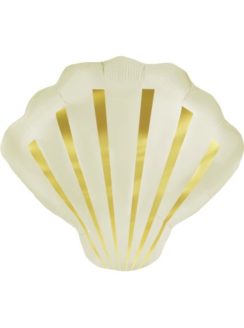 Фольга шар фигура Морская ракушка Кремовый сатин 21"/53 см Китай