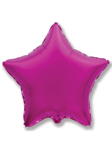 Фольга шар Звезда 4"/10 см металлик пурпурный 1 шт Испания Flexmetal