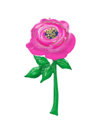 Фольга шар фигура Цветок Роза Р70 цвет розовый 55"/139см ANAGRAM США