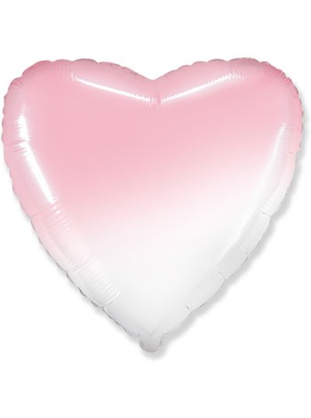 Фольга шар Сердце 32"/81 см градиент розовый FM
