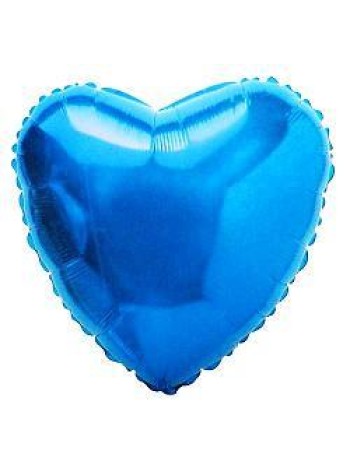 Фольга шар Сердце 18"/46 см металлик синий FM Испания