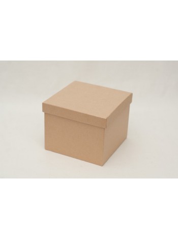 Коробка крафт 14 х14 х11 см квадрат цвет натуральный