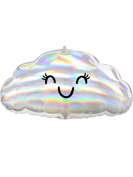 Фольга фигура Облако с глазами переливы S60 23"/58 см Анаграмм