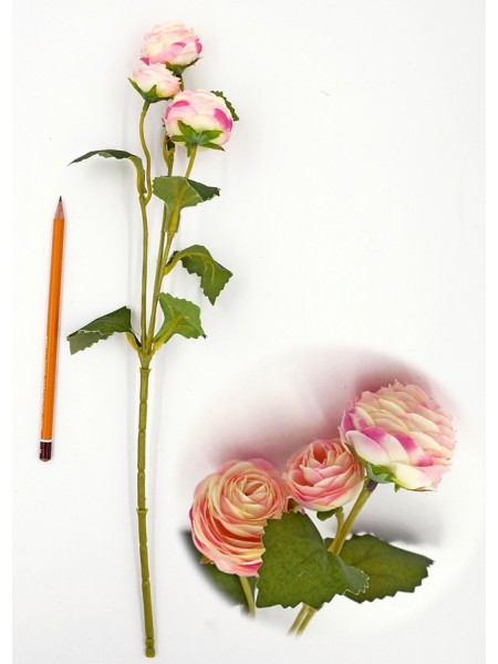 Лютик цветок искусственный 42см цвет розовый