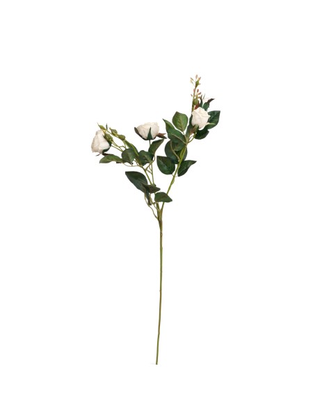 Роза чайная 72 см искусственная цвет белый HS-6-23