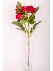 Роза чайная 72 см искусственная цвет красный  HS-6-23