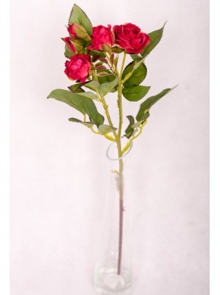 Роза чайная 72 см искусственная цвет красный  HS-6-23