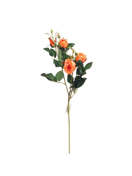 Роза чайная 72 см искусственная цвет персиковый HS-6-23