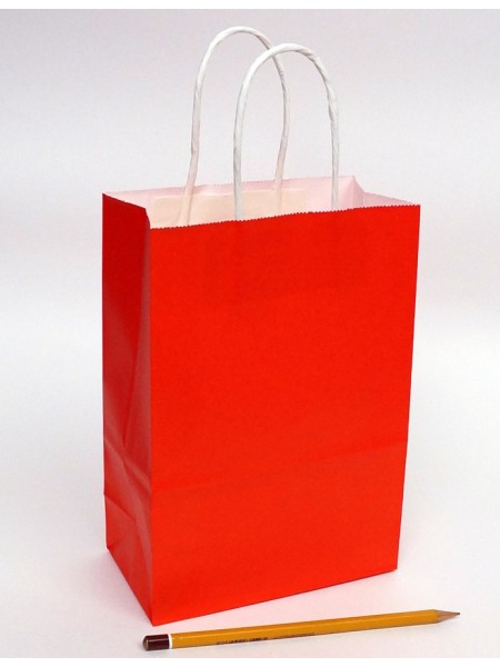 Пакет крафт 15 х 21 х 8 см цвет Красный  HS-51-3, HS-42-2