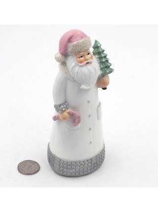 Дед Мороз в розовой шапочке h=17,5 см керамика HS-16-6