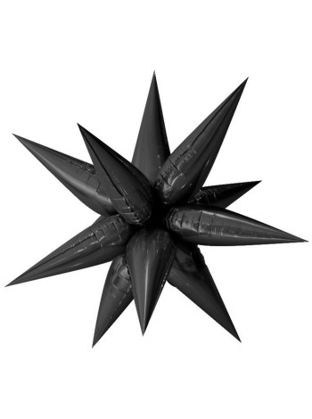 Фольга шар Фигура Звезда составная черная 26"/66 см Китай