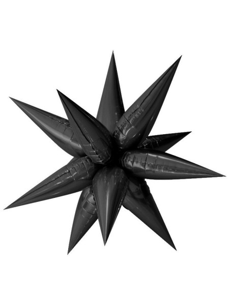 Фольга шар Фигура Звезда составная черная 26"/66 см Китай