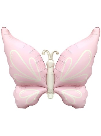 Фольга шар фигура Нежная бабочка 37"/94 см розовый сатин Китай