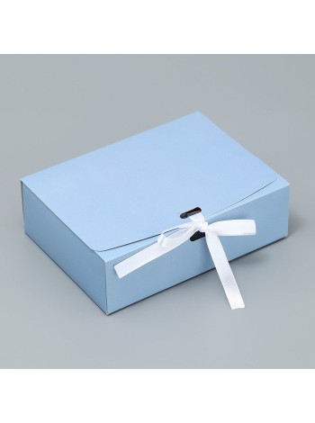 Коробка складная 16,5х12,5х5 см цвет голубой