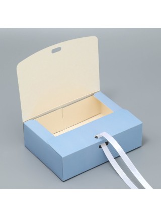 Коробка складная 16,5х12,5х5 см цвет голубой
