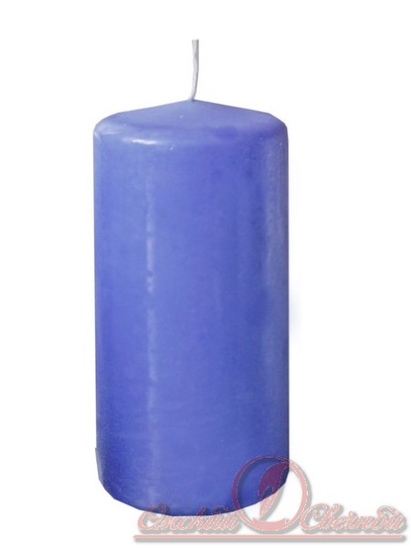 Свеча пеньковая 6 х12,5 см цвет голубой