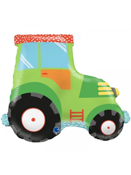Фольга шар фигура Трактор зеленый Grabo 27"/69 см