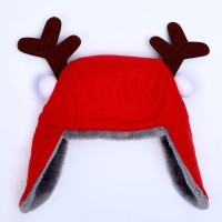 Шапка Ушанка с рожками