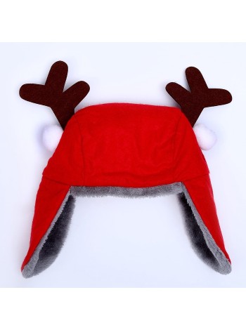 Шапка Ушанка с рожками