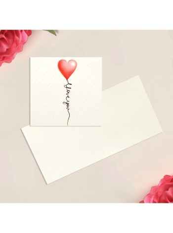 Открытка 7 х7 см I love you