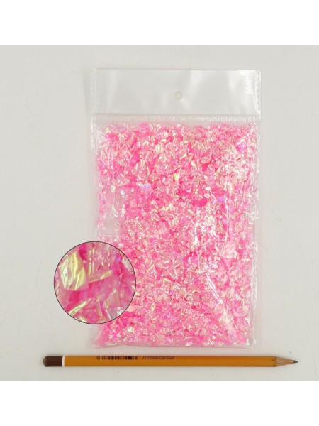 Конфетти дробленные 13-15 гр перламутр цвет розовый Китай HS-3-4
