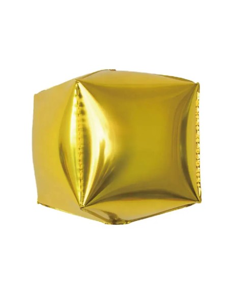 Фольга шар фигура Куб золото 20"/51 см Китай
