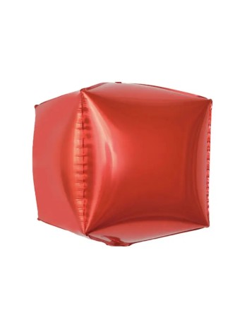 Фольга шар фигура Куб красный 20"/51 см Китай