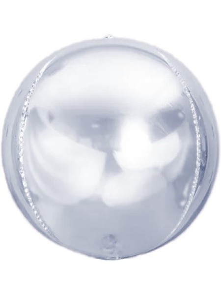 Шар фольга сфера  9"/23 см цвет серебро