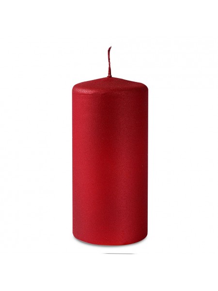 Свеча пеньковая 6 х12,5 см цвет рубиновый бархат