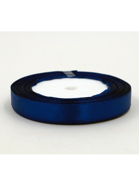 Лента атлас 1,2 см х25 ярд цвет темно-синий № 038  HS-50-1