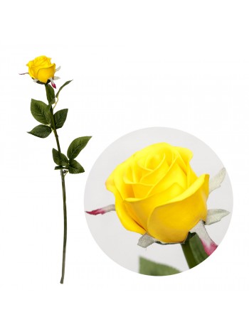 Роза 63 см цвет желтый