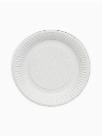 Тарелка бумага 50 шт 23 см цвет белый