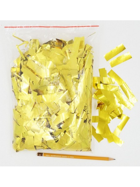 Конфетти прямоугольник 5 см фольга 1000 гр цвет золотой HS-37-4