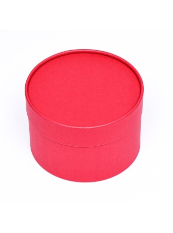 Коробка картон 16 х11 см круг цвет красный