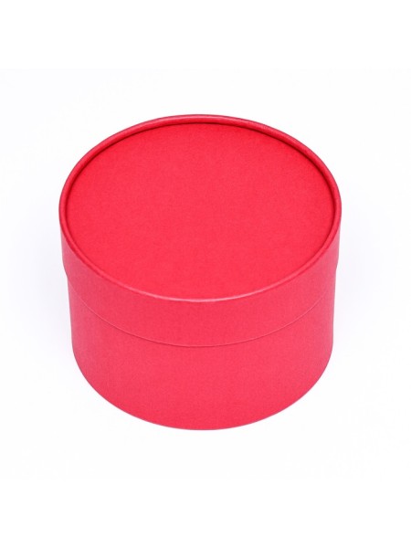 Коробка картон 16 х11 см круг цвет красный