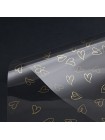 Пленка 58 х58 см прозрачная с рисунком Сердечки набор 20 листов цвет микс HS-67-9