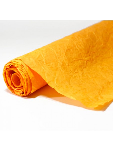 Бумага эколюкс 70-75 см х5 м с золотом цвет оранжевый арт RP/G11