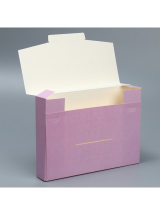 Коробка складная 31 х22 х5 см конверт Лавандовая