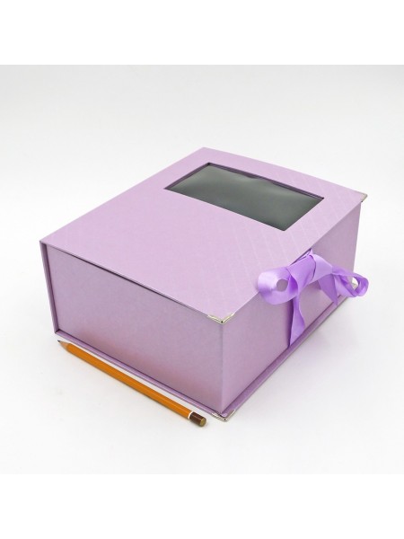Коробка картон 24 х20 х10,5 см с окном цвет микс HS-12-6