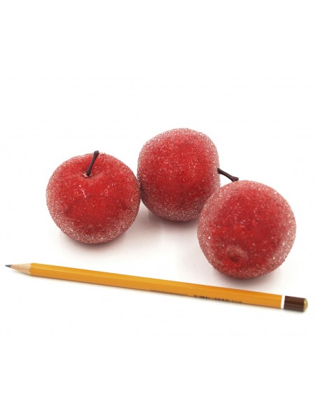 Яблоко красное засахаренное 5 см упаковка 18 шт