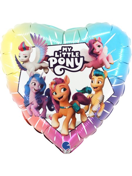 Фольга шар Сердце My little Pony 18"/46 см 1 шт