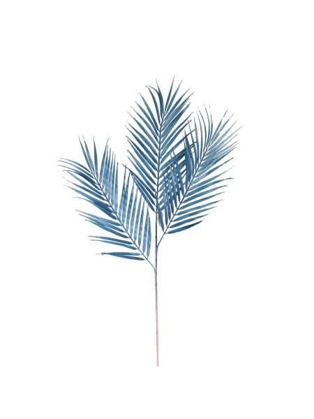 Пальма ветка 80 см цвет синий HS-3-9