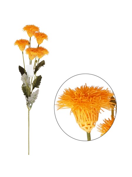 Хризантема ветка 65 см цвет оранжевый HS-6-8