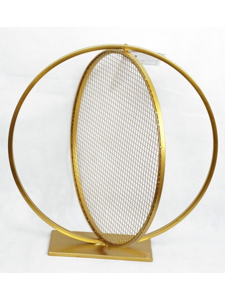 Стойка Круг с сеткой d=60 см металл цвет золотой HS-13-6