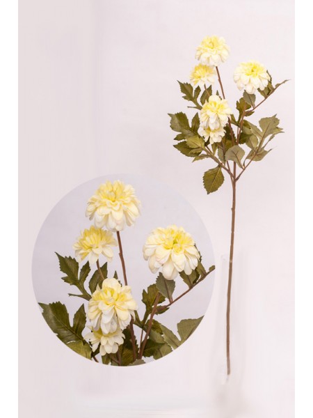 Георгина 78 см цветок искусственный цвет бледно-зеленый