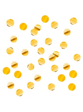 Конфетти 500 гр 1 см Круги золотые фольгированные