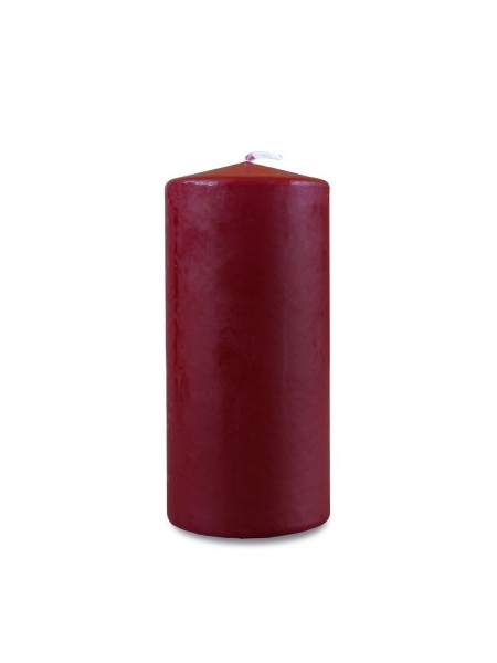 Свеча пеньковая 6 х12,5 см цвет бордовый