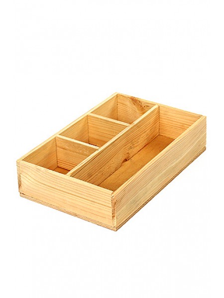 Коробка деревянная 127/00 прямоугольная органайзер малый 28 х 18 х 6 см