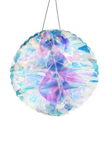 Подвеска объемная Шар соты 10 см фольга перламутр HS-27-10